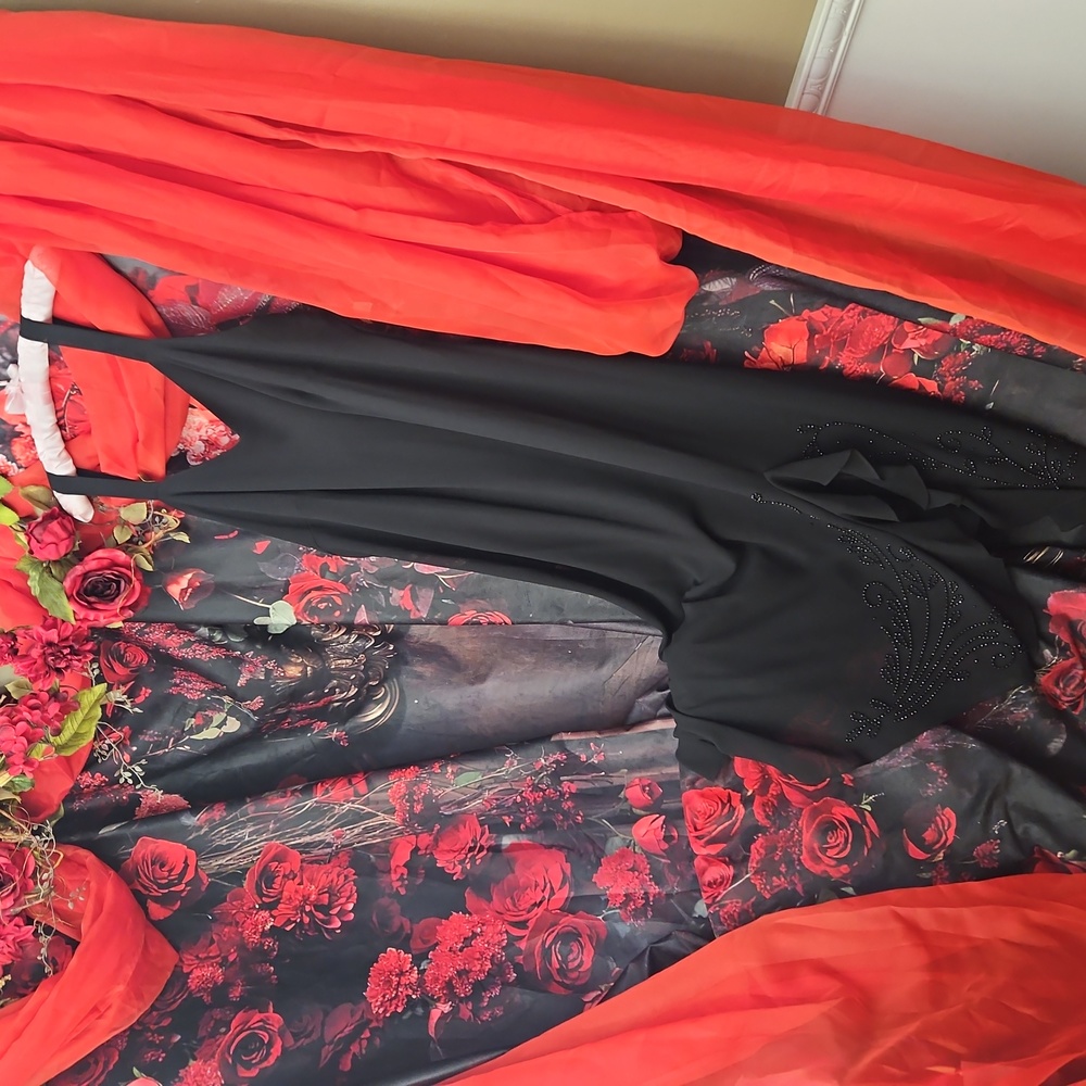Beautiful long black dress formal sz 22W